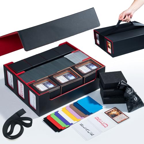 Black Trading Card Storage Case with Magnet Closure D2978