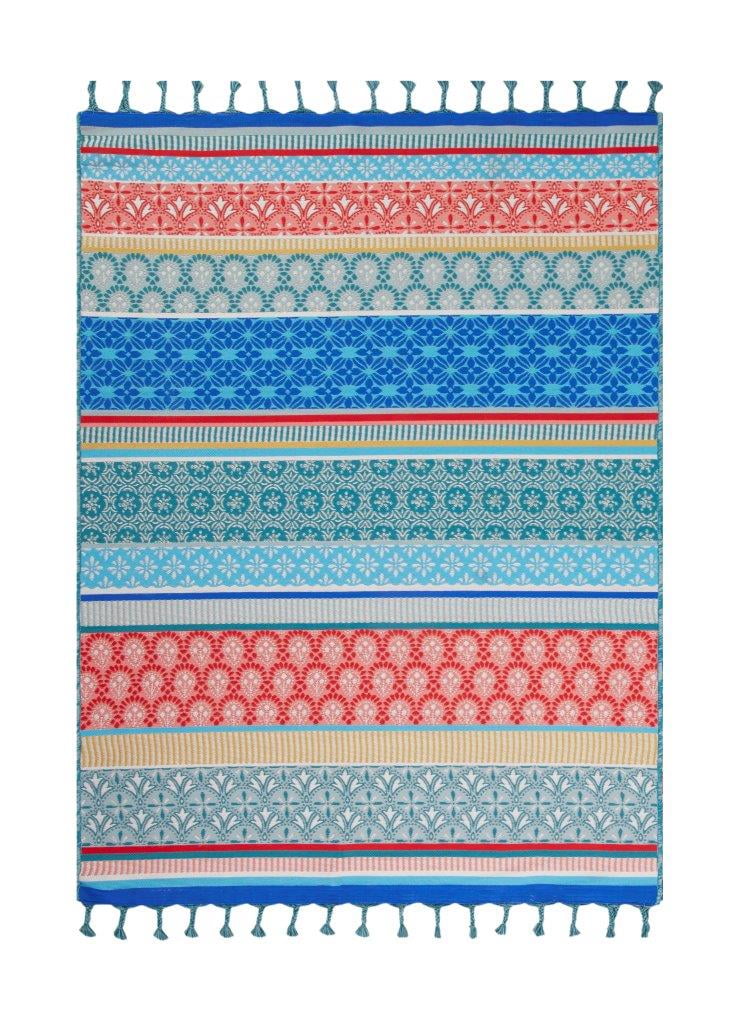 5' x 7' Multi-Color Outdoor Rug C18407