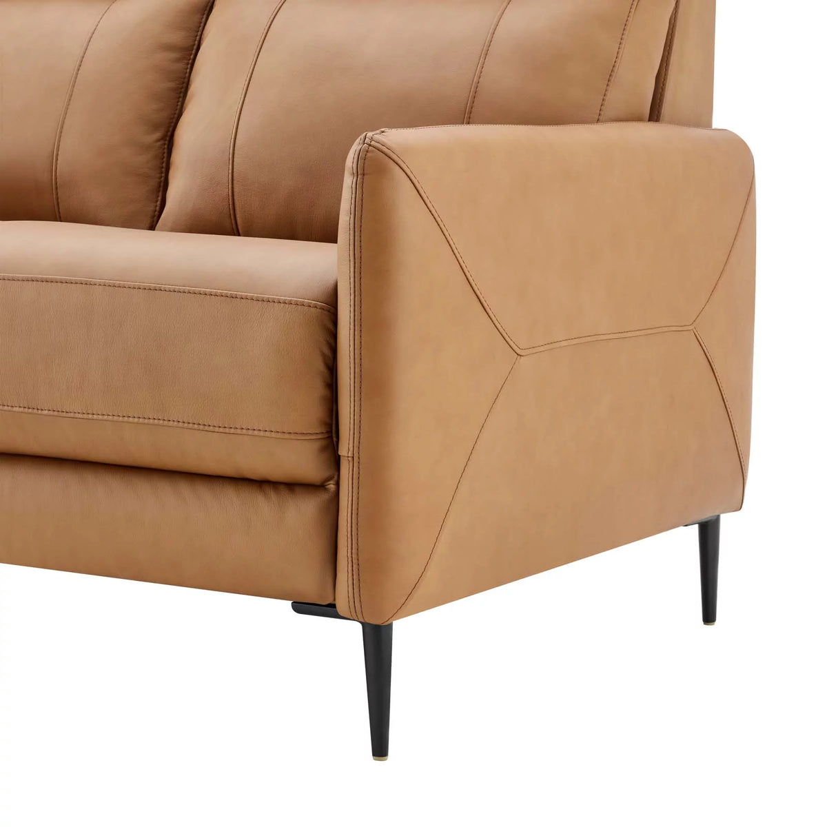 Tan Leather Sofa Y351076