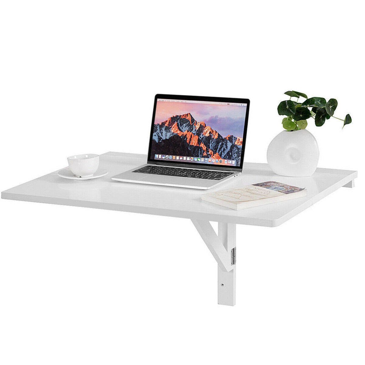 Wall-Mounted Drop-Leaf Folding Table White I33520