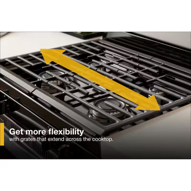 5-Burner Freestanding Gas Range in Black J595