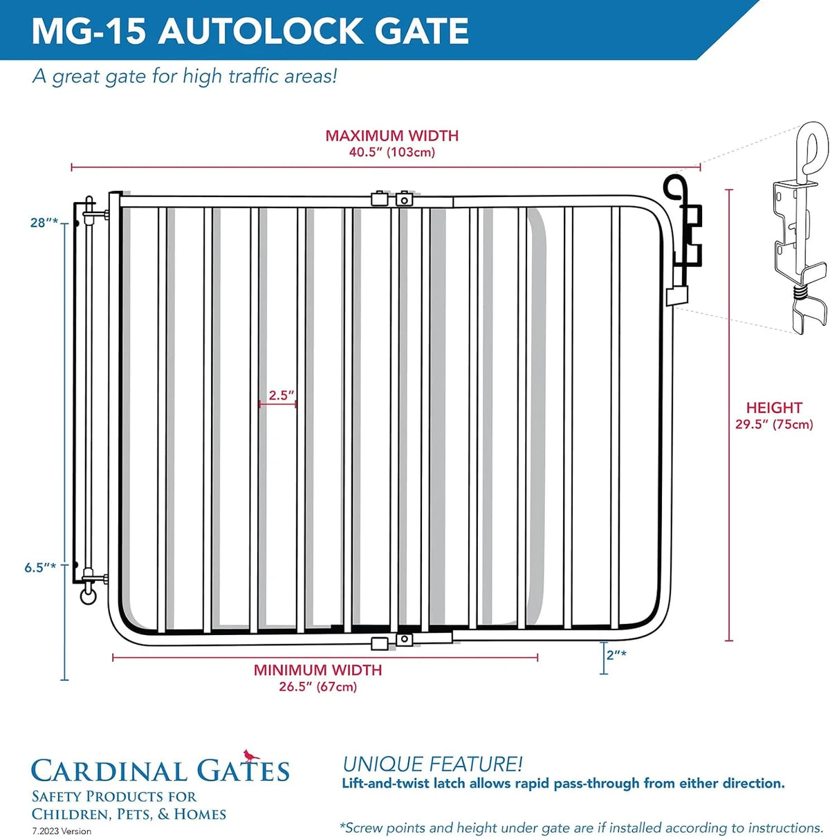 Adjustable Aluminum Baby Gate B98653