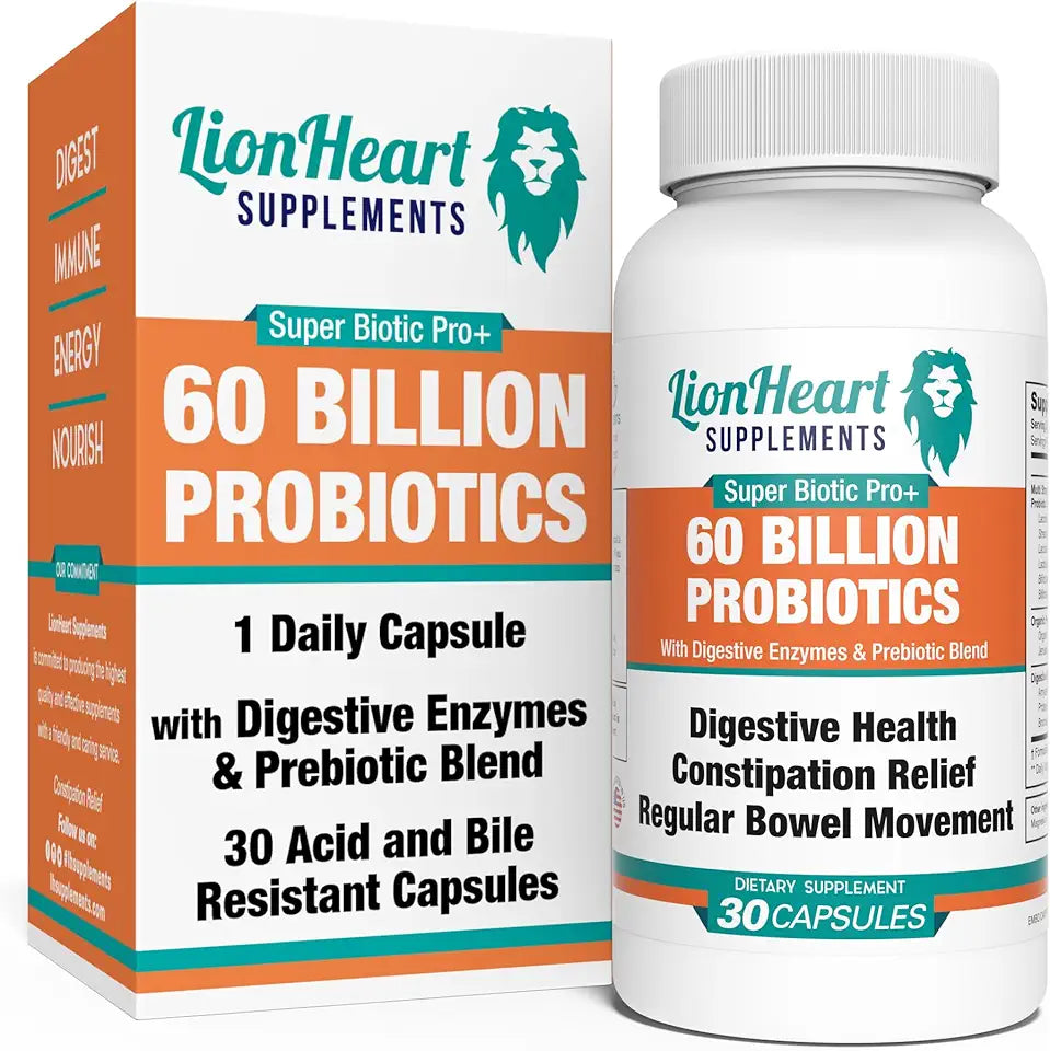 Probiotic Supplement with Digestive Enzymes and Prebiotics - 30 Caps R5052