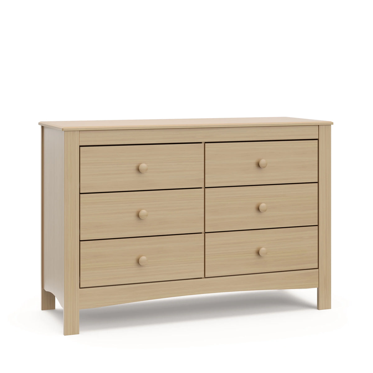 White 6 Drawer Double Dresser X52429