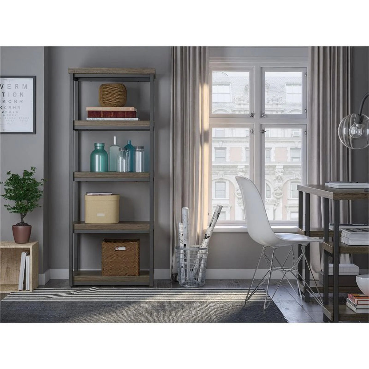 Weathered Oak Bookcase C9443