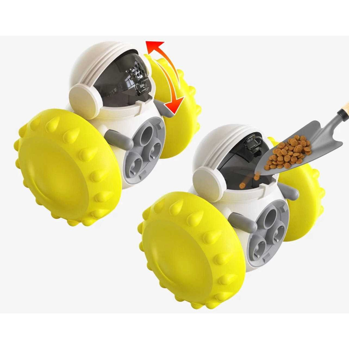 Robot Shaped Treat Dispenser Push Toy V8386
