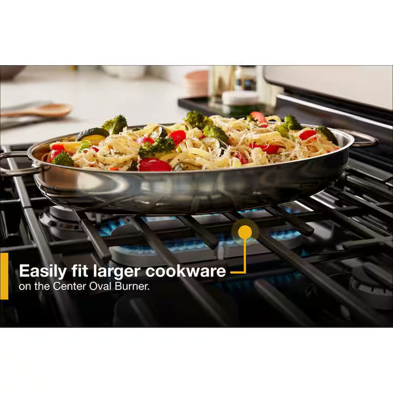 5-Burner Freestanding Gas Range in Black J595