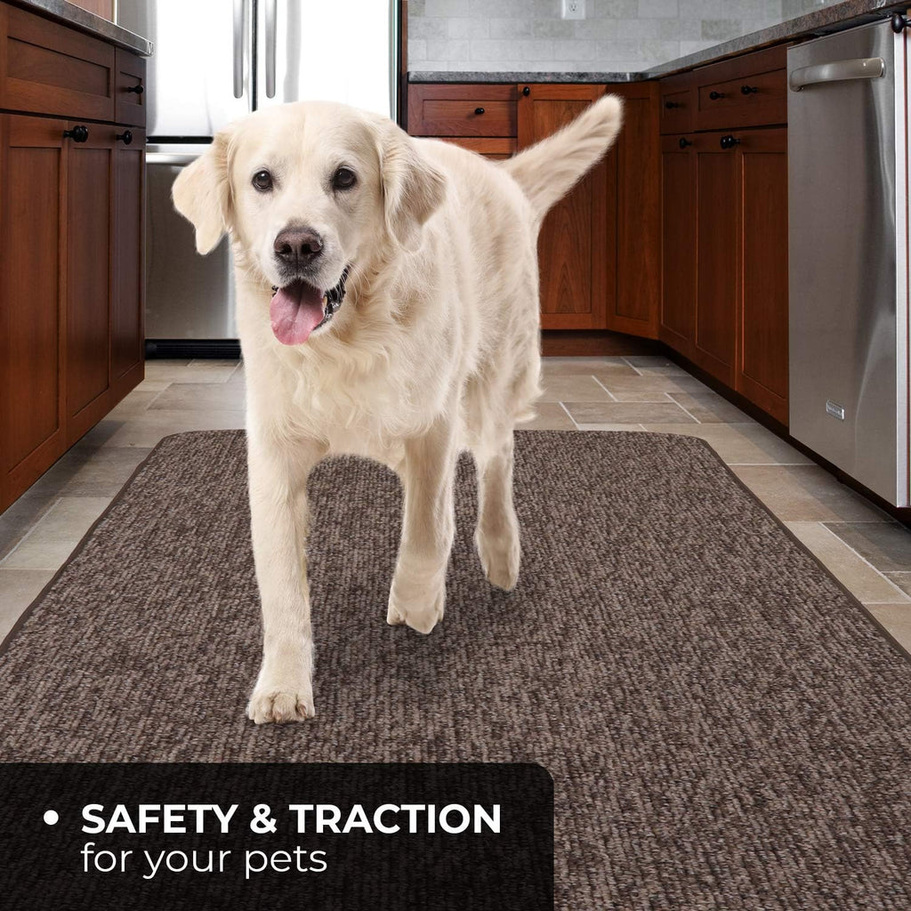 Skid-Resistant Carpet Runner Pebble Gray 12 Feet X 36 Inches I574385