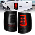 2004-2006 Ford F-150 LED Tail Lights Black Housing Smoke Lens P590927