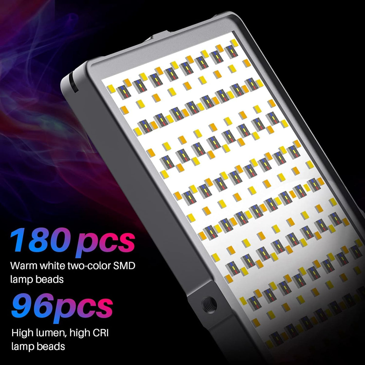 RGB Video Light, 18W 10000mAh Rechargeable LED Camera Light Q1024