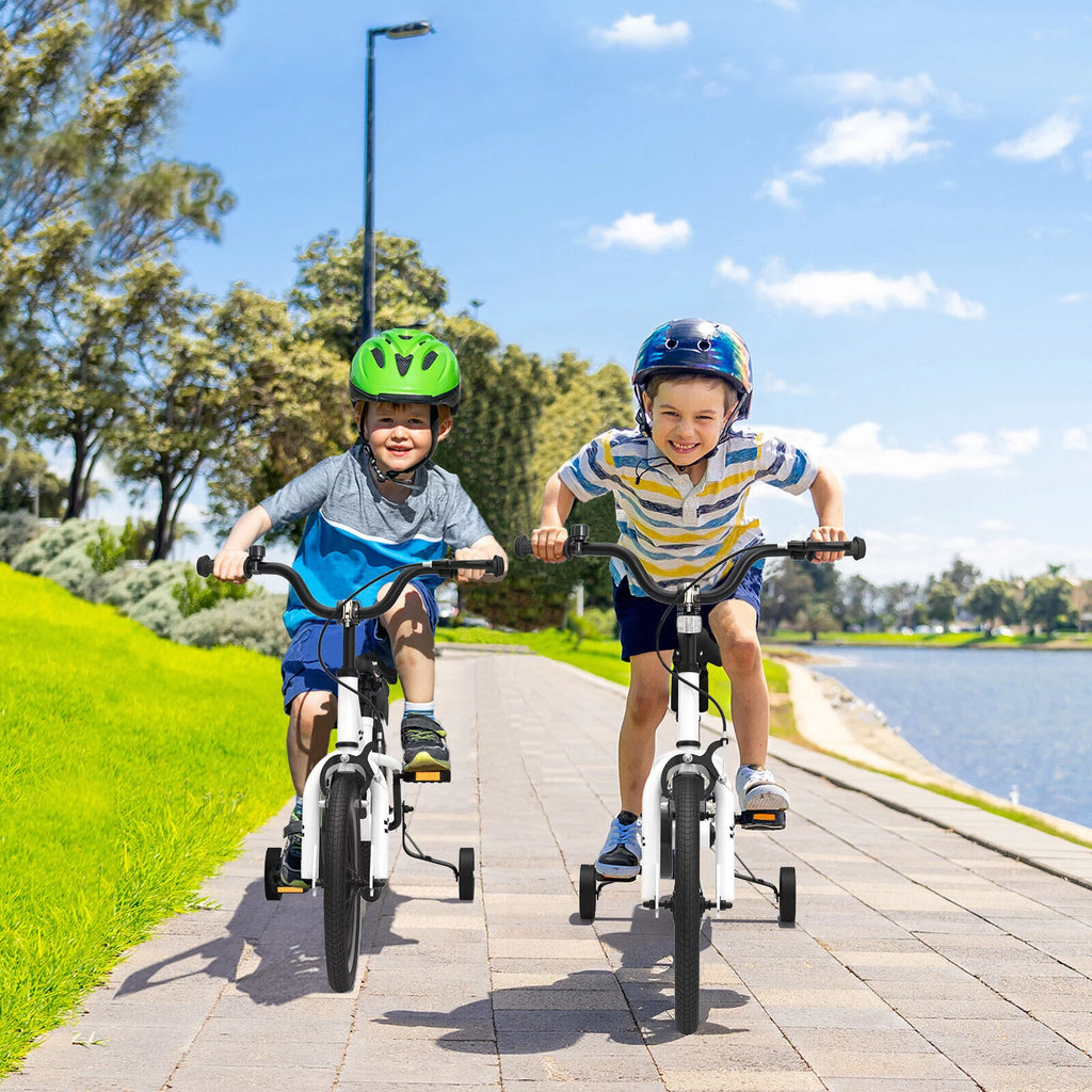 18 Inch Kids Bike with Training Wheels and Basket V914079