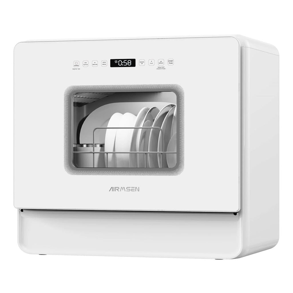 Portable Countertop Dishwasher with 5L Built-in Water Tank, 5 Place Settings, 7 Programs, White E237885