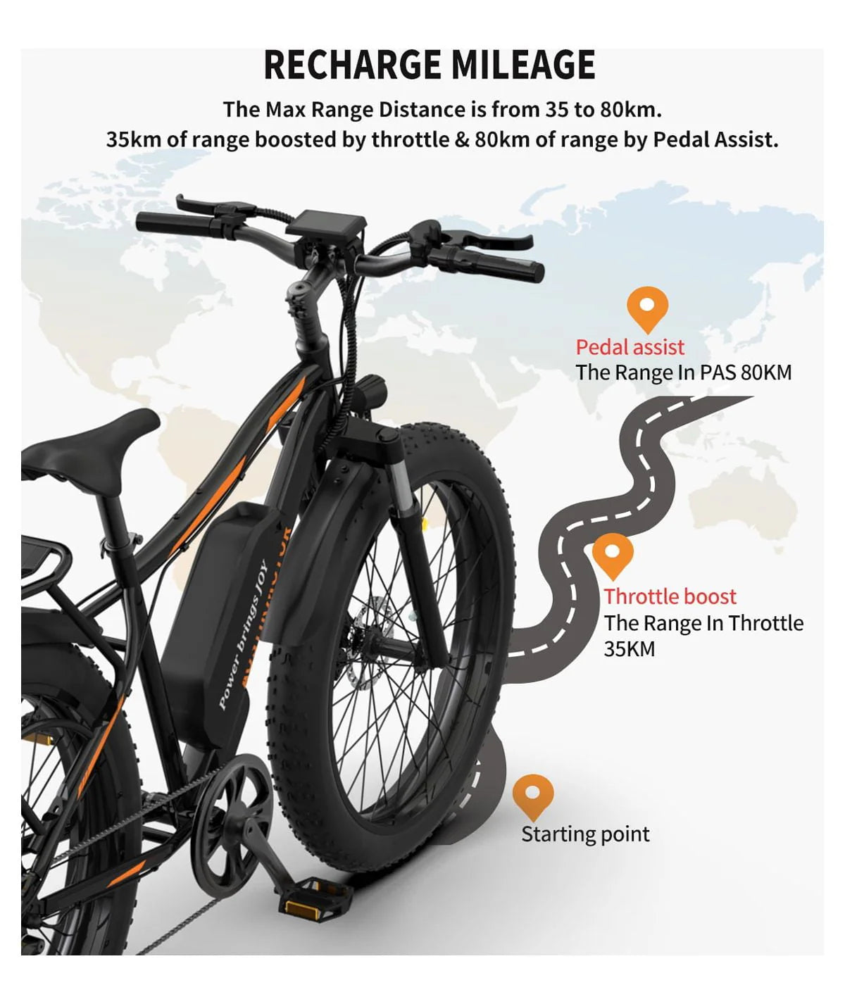 48V 13AH 750W 26 4.0 inch Fat Tire Electric Mountain Bike E67782