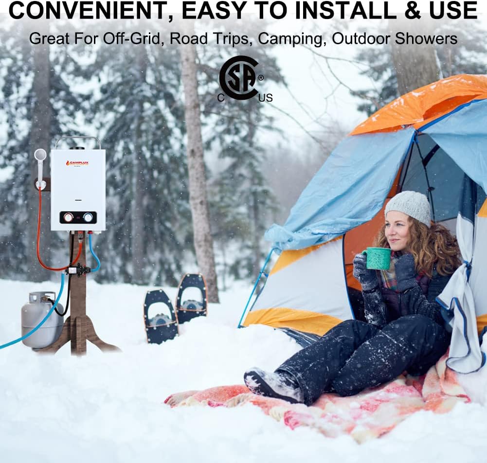 1.58 GPM Portable Propane Tankless Water Heater with Water Pump G48018