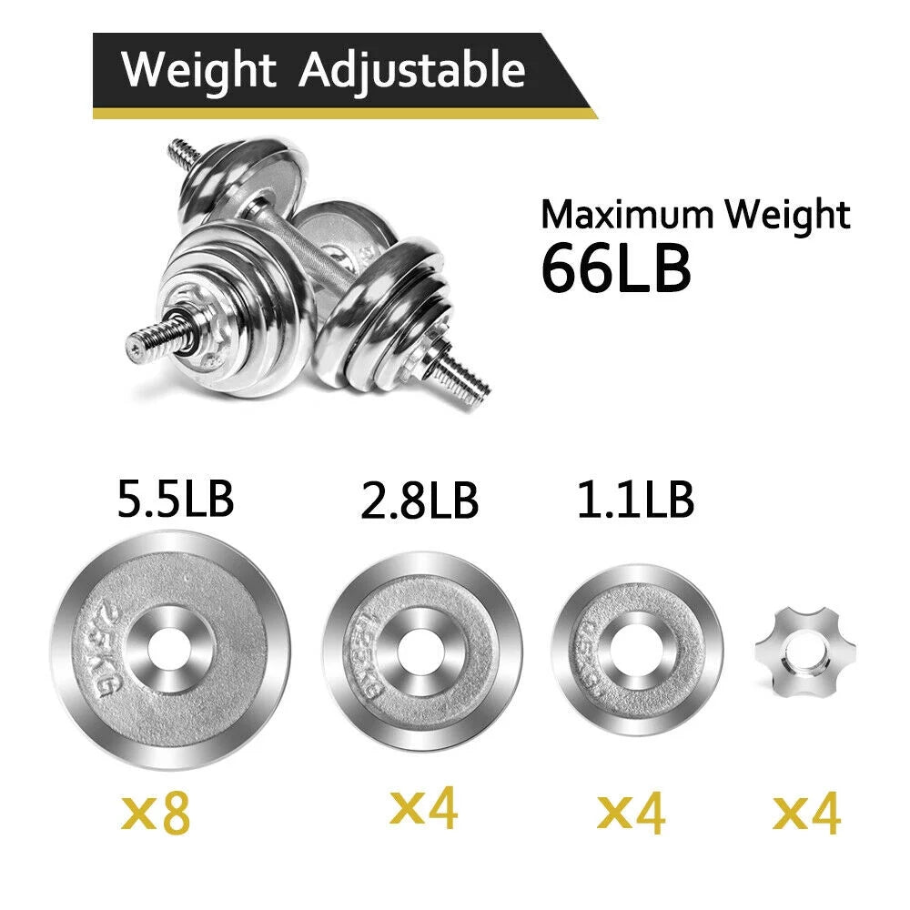 Adjustable Dumbbell Set with Barbell Plates N6735