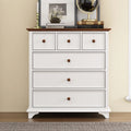 White Wooden 6 Drawer Chest N288