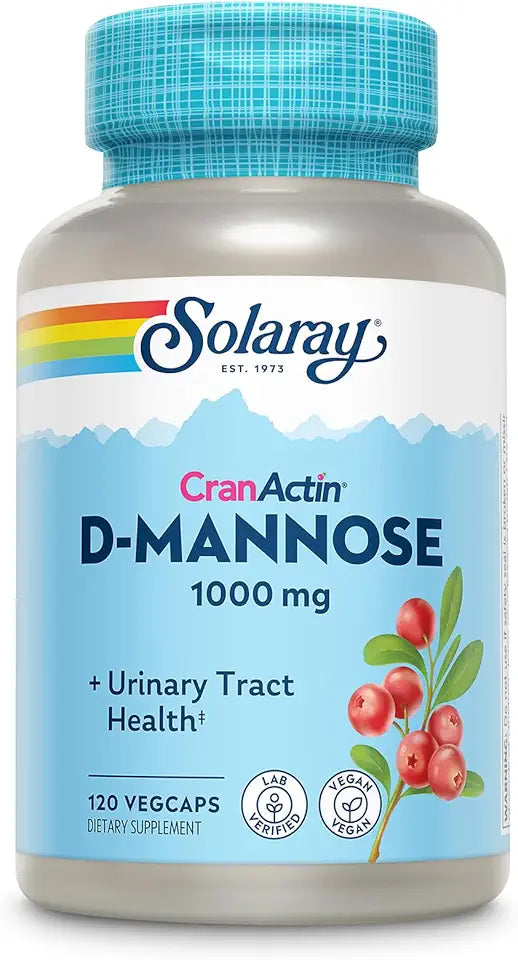 D-Mannose 1000mg Cranberry Supplement with Vitamin C, 120 VegCaps Y33786