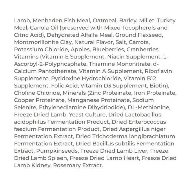 Be Natural Lamb & Oatmeal Recipe Dry Dog Food A134