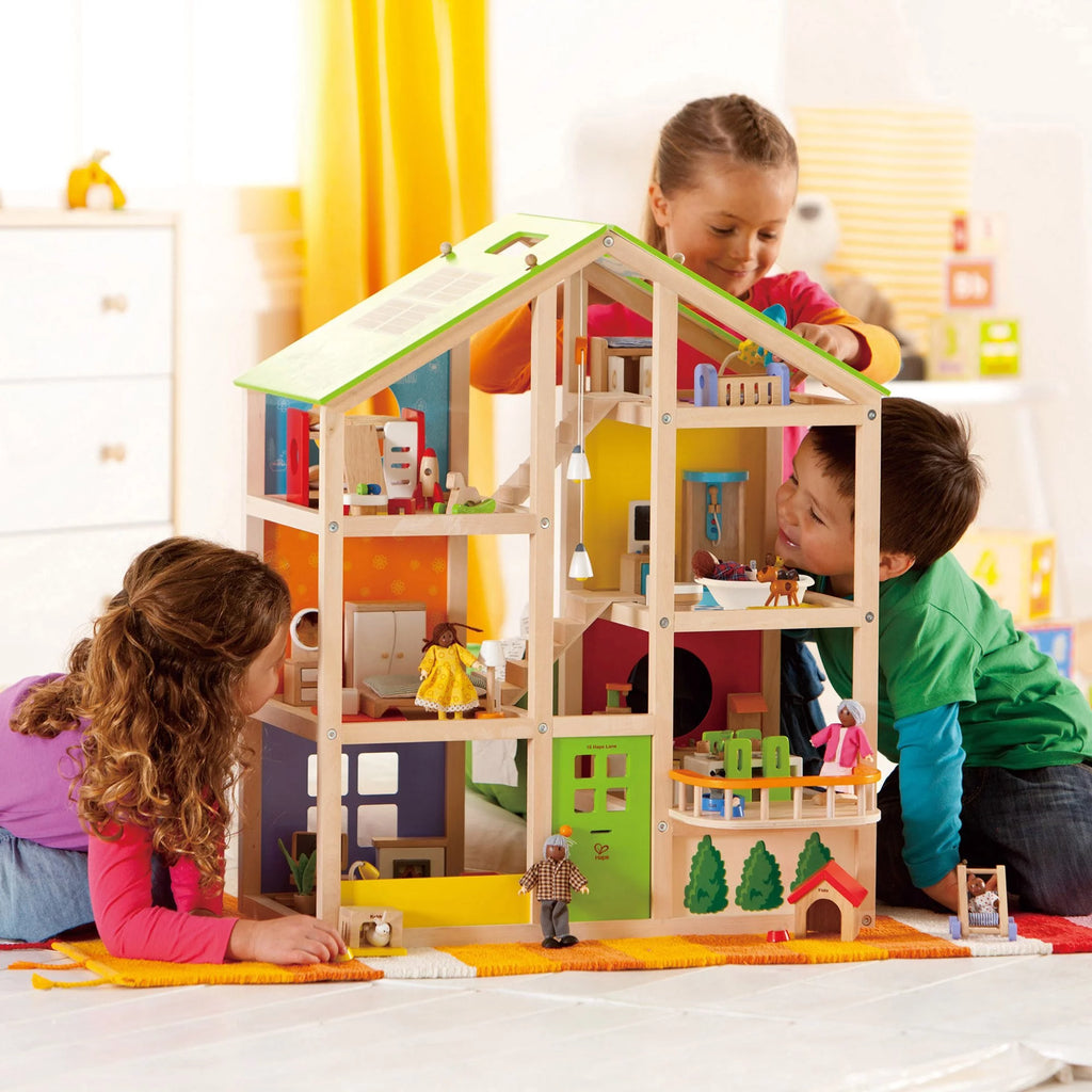 Wooden Furnished Dollhouse Playset F973234