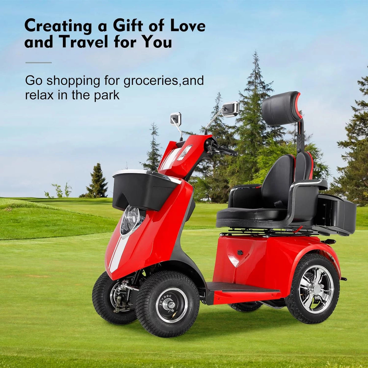4 Wheel 800W Mobility Scooter 500 lb Capacity N8479