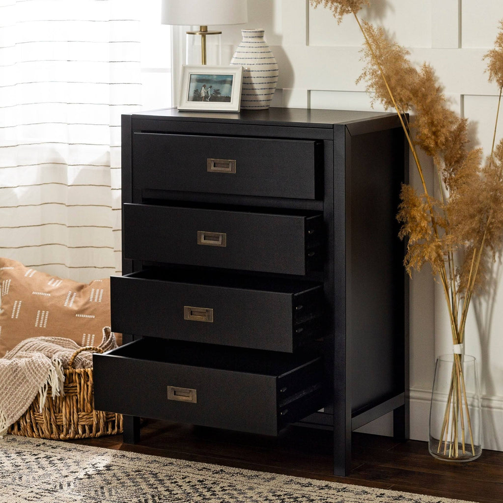 Black 4-Drawer Storage Chest E5595