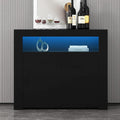 Black High Gloss Sideboard Buffet with Storage Cabinet & LED Lights K228898