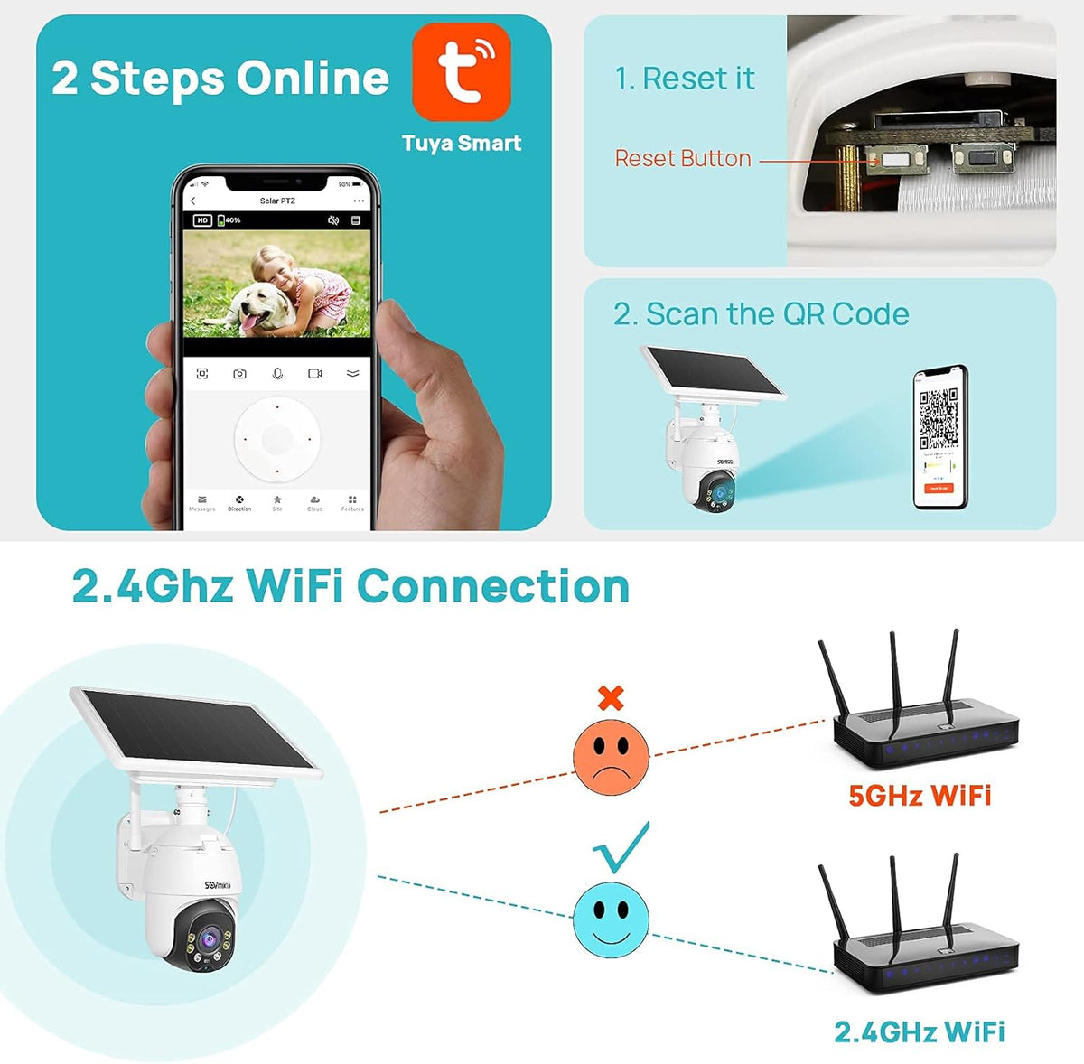 Wireless 1080P Solar Battery Powered WiFi Security Camera with 4X Digital Zoom R649