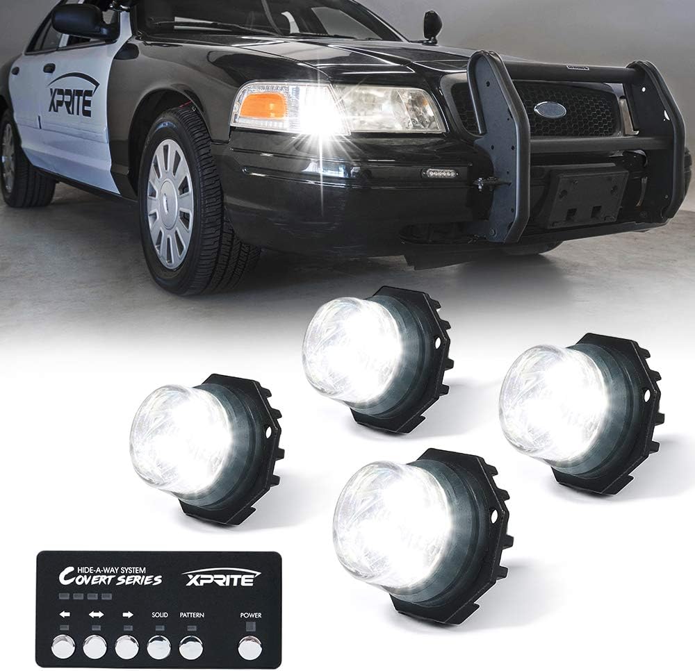 White Amber LED Strobe Lights Kit 8 PCS Q147919