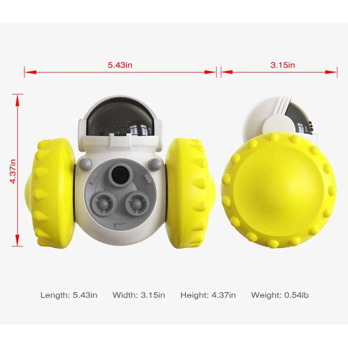 Robot Shaped Treat Dispenser Push Toy V8386