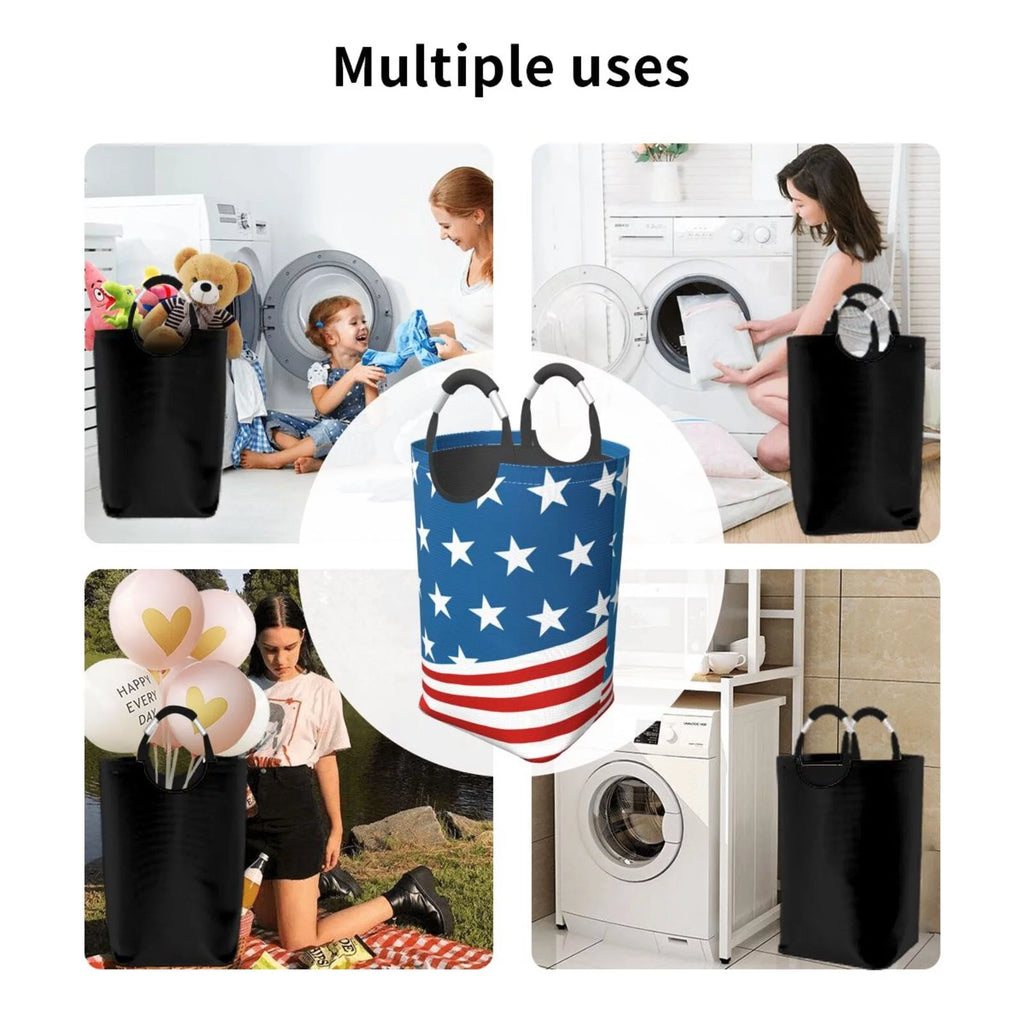 Large Collapsible Laundry Hamper with Aluminum Handle, 50L J810