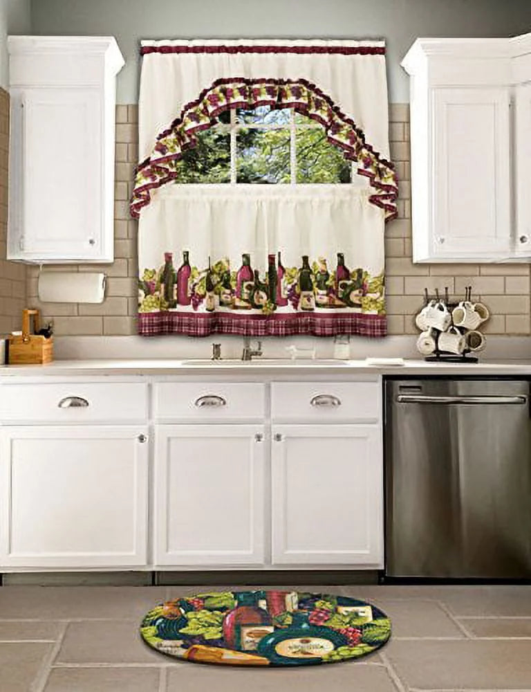 Burgundy Tier and Swag Set B997