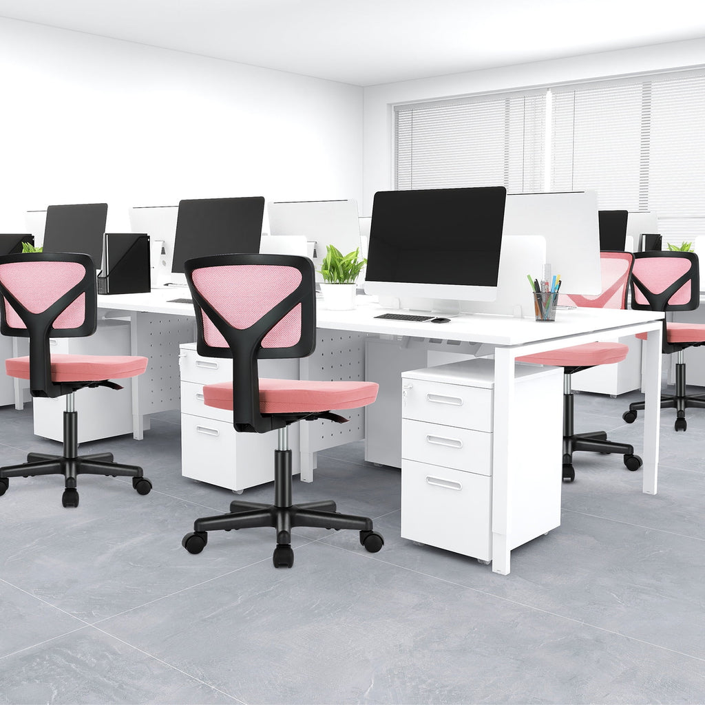 Armless Desk Chair with Lumbar Support W912137