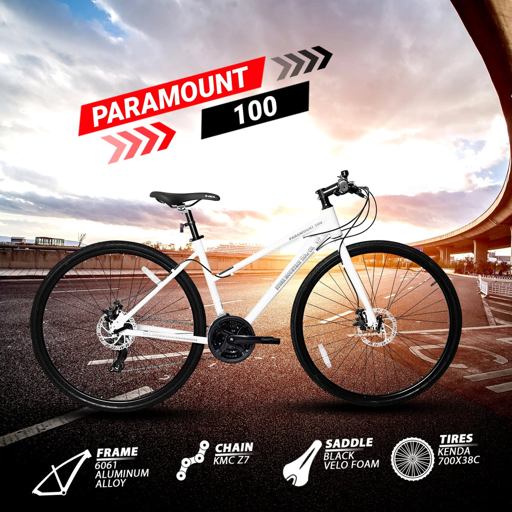 White 21-Speed 29 x 2 Inch Hybrid Mountain Bike V809978