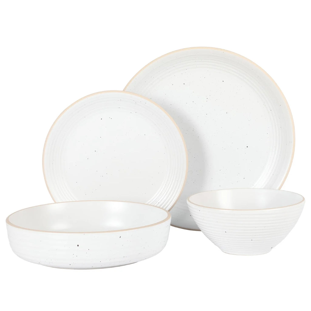 16 Piece Speckled Stoneware Dinnerware Set C3352
