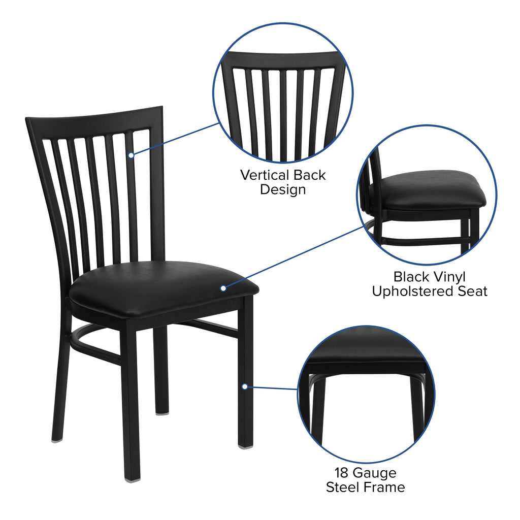 Black Metal Restaurant Chair T652516