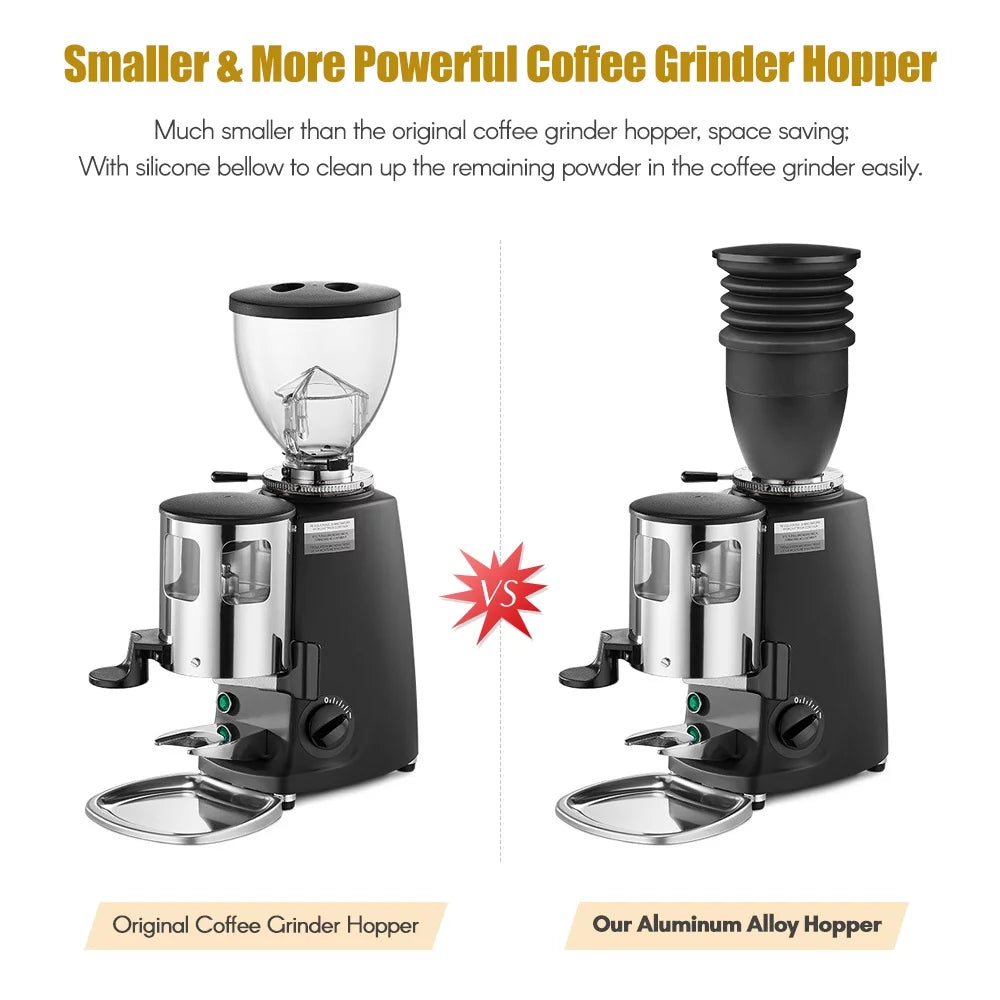 Aluminum Alloy Single Dose Hopper with Silicone Bellow Coffee Grinder Accessories T92900