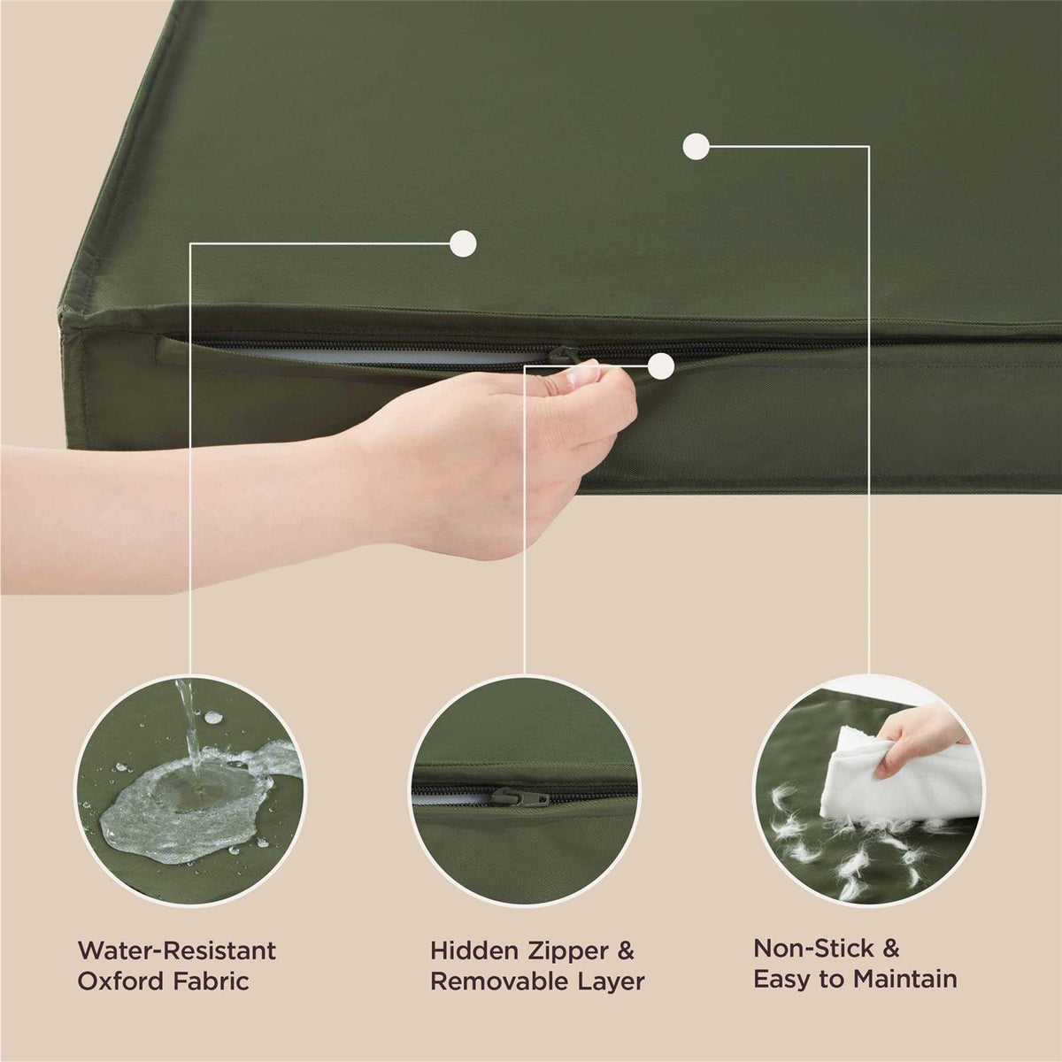 Waterproof Oxford Fabric Dog Bed W255199