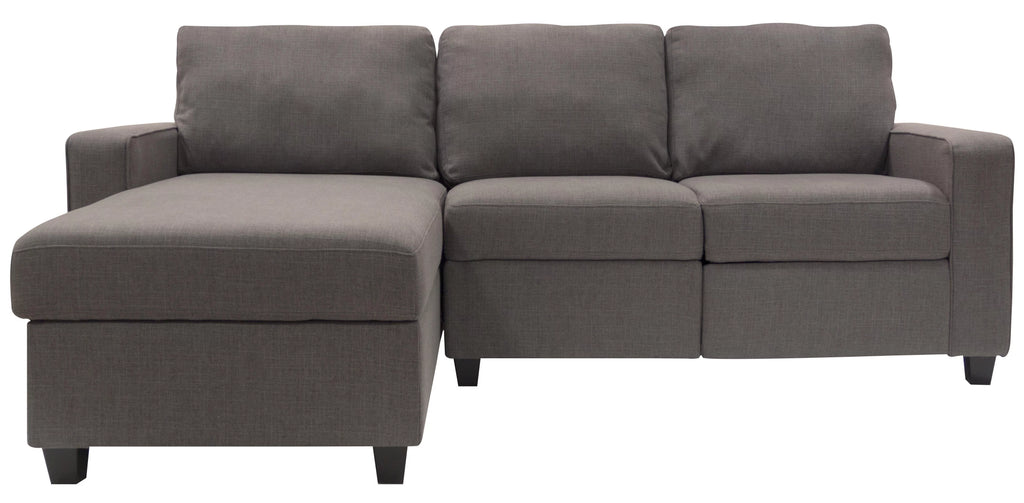 Gray Reclining Sectional with Left Storage Chaise O7023