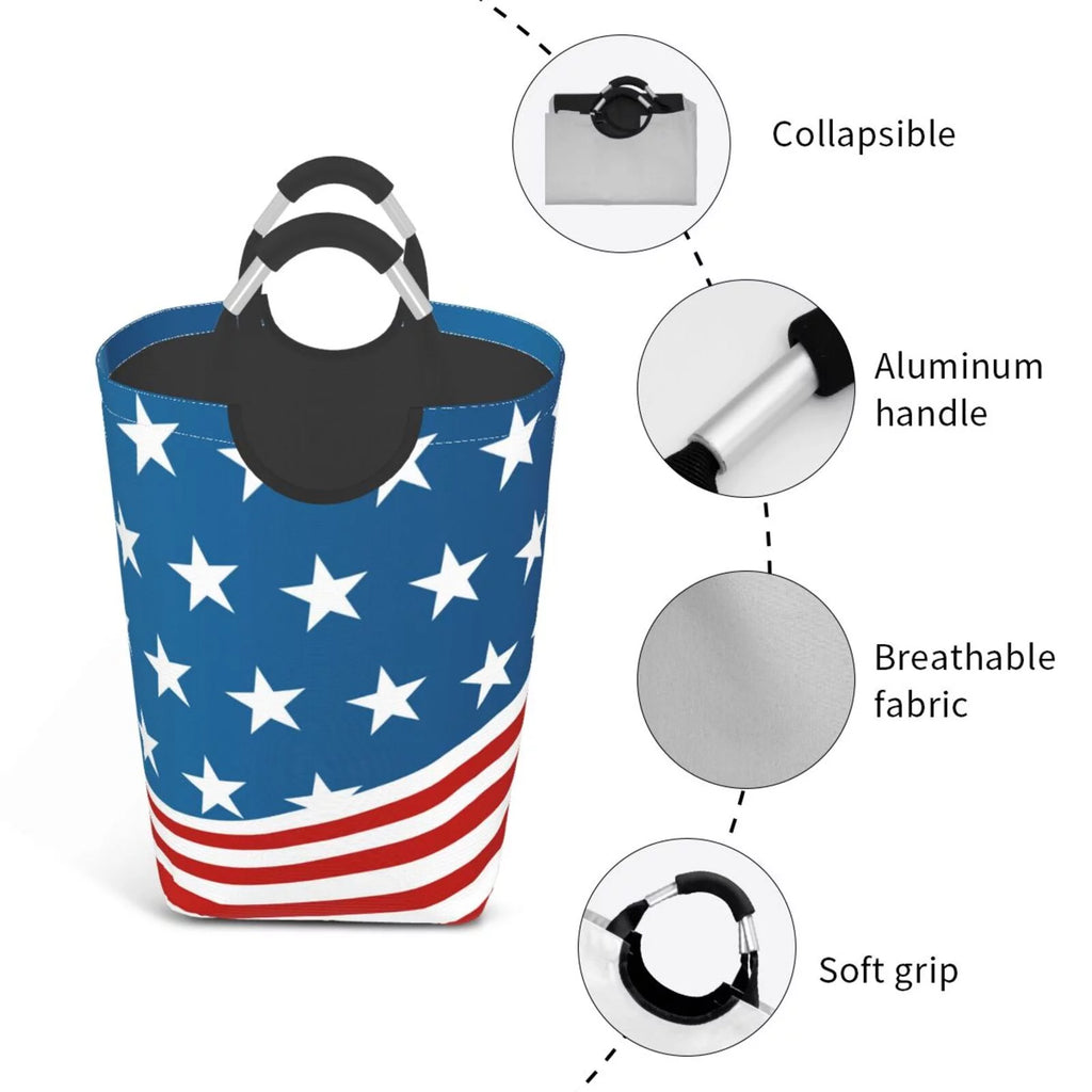 Large Collapsible Laundry Hamper with Aluminum Handle, 50L J810