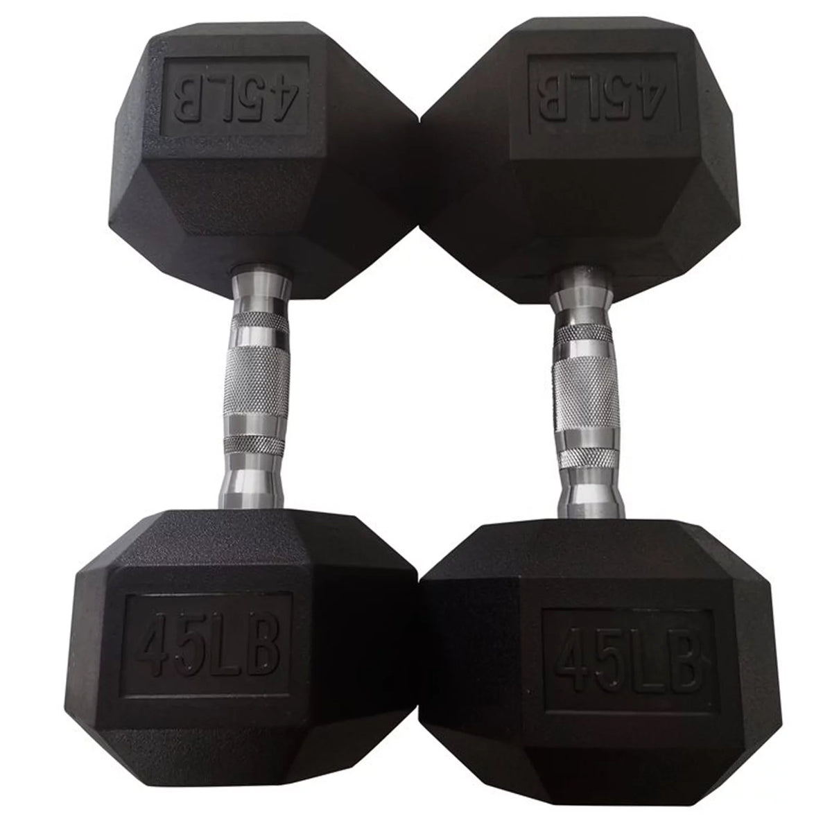 45 Pounds Hexagonal Cast Iron Dumbbell Pair X7858