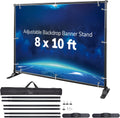 8x10 Ft Heavy Duty Telescopic Banner Stand with Carry Bag Z352339