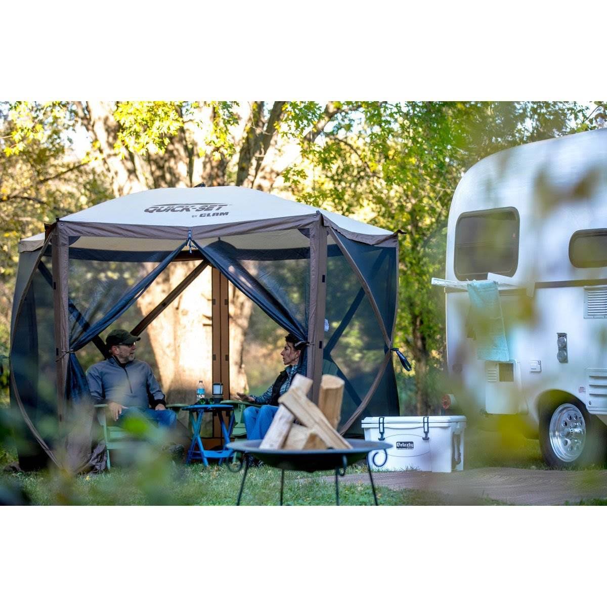 Portable Outdoor Gazebo Canopy Shelter Brown 2 Pack R151111