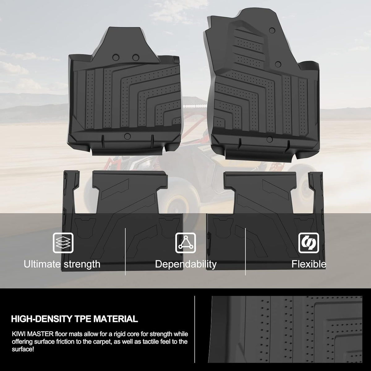 All Weather TPE Floor Mats Black S9078