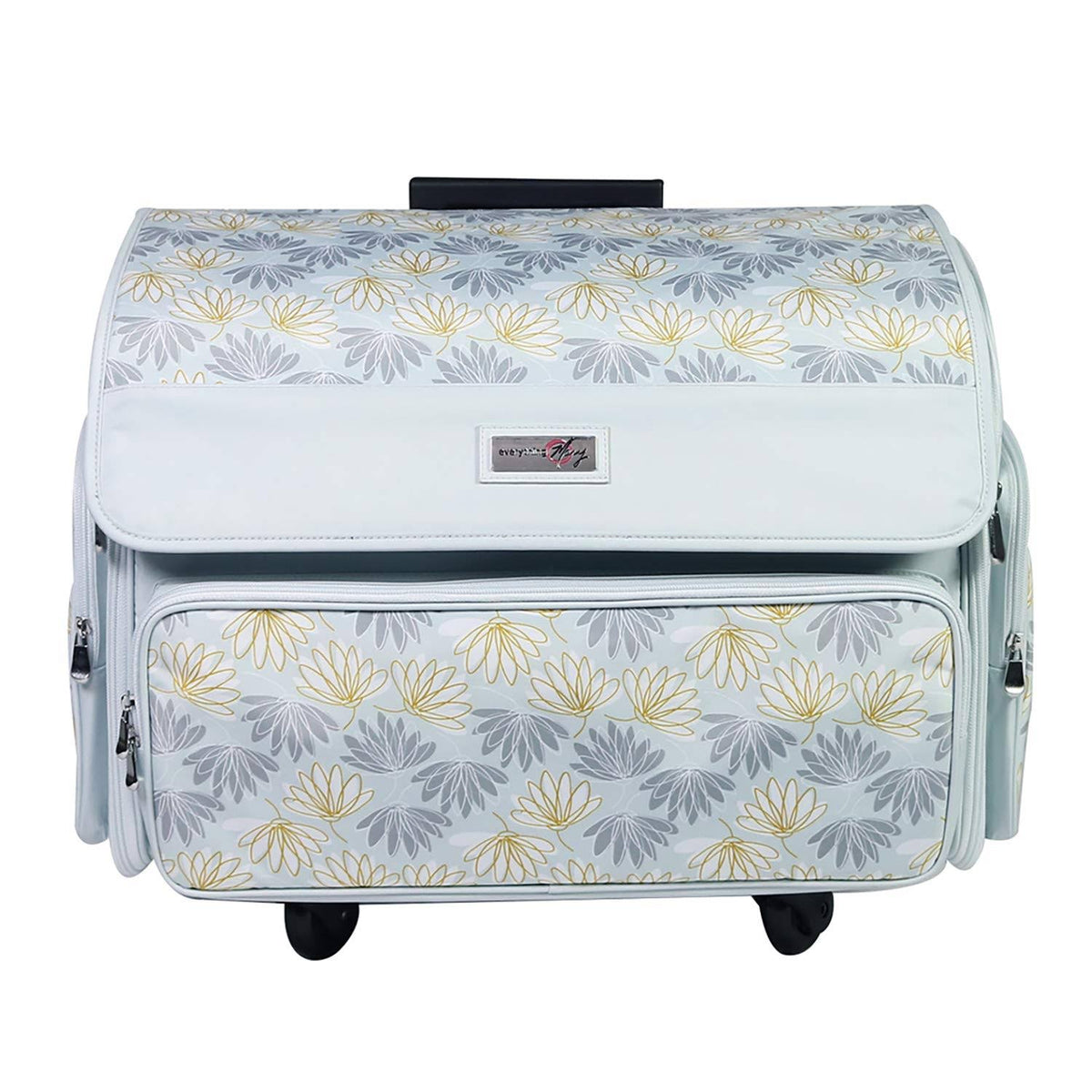 4 Wheels Sewing Machine Storage Case, White W134175