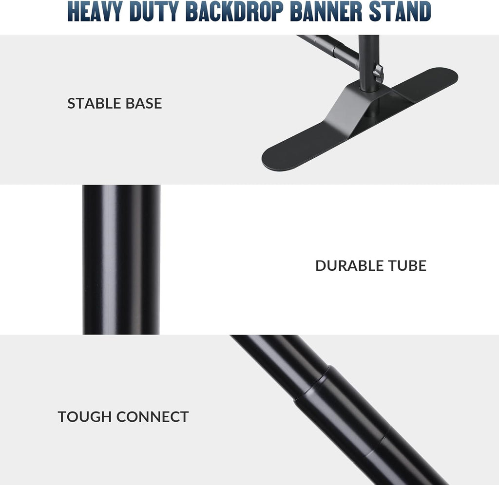 8x10 Ft Heavy Duty Telescopic Banner Stand with Carry Bag Z352339