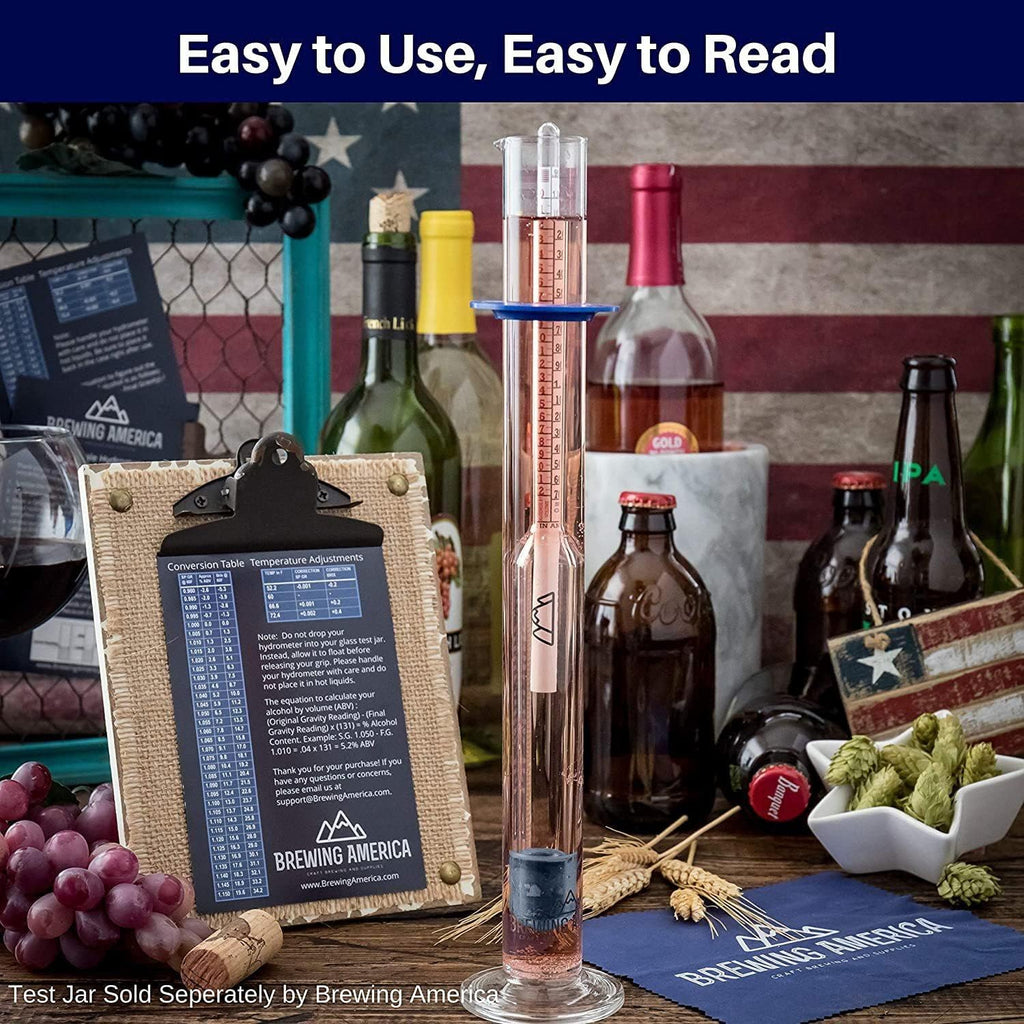 Borosilicate Glass Hydrometer Alcohol Tester Kit H613412