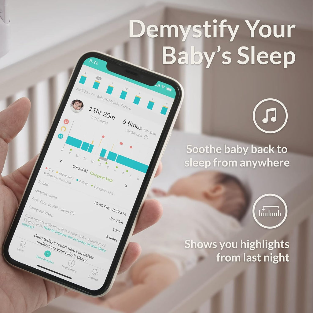 Smart Baby Monitor and 3-Stand Set 1080p HD Night Vision Camera U997327