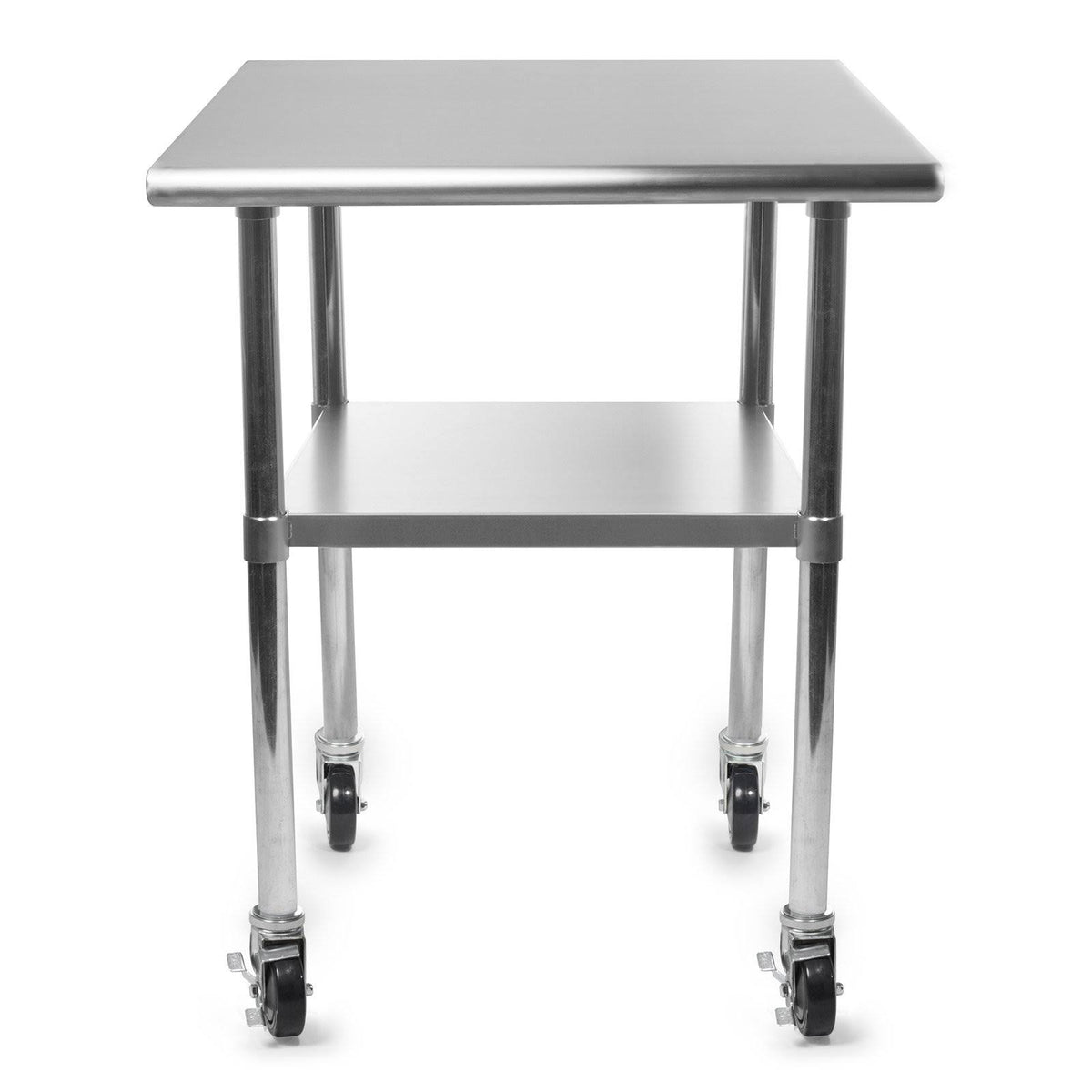 36 in. x 24 in. Stainless Steel Kitchen Prep & Work Table with 4 Casters M6674