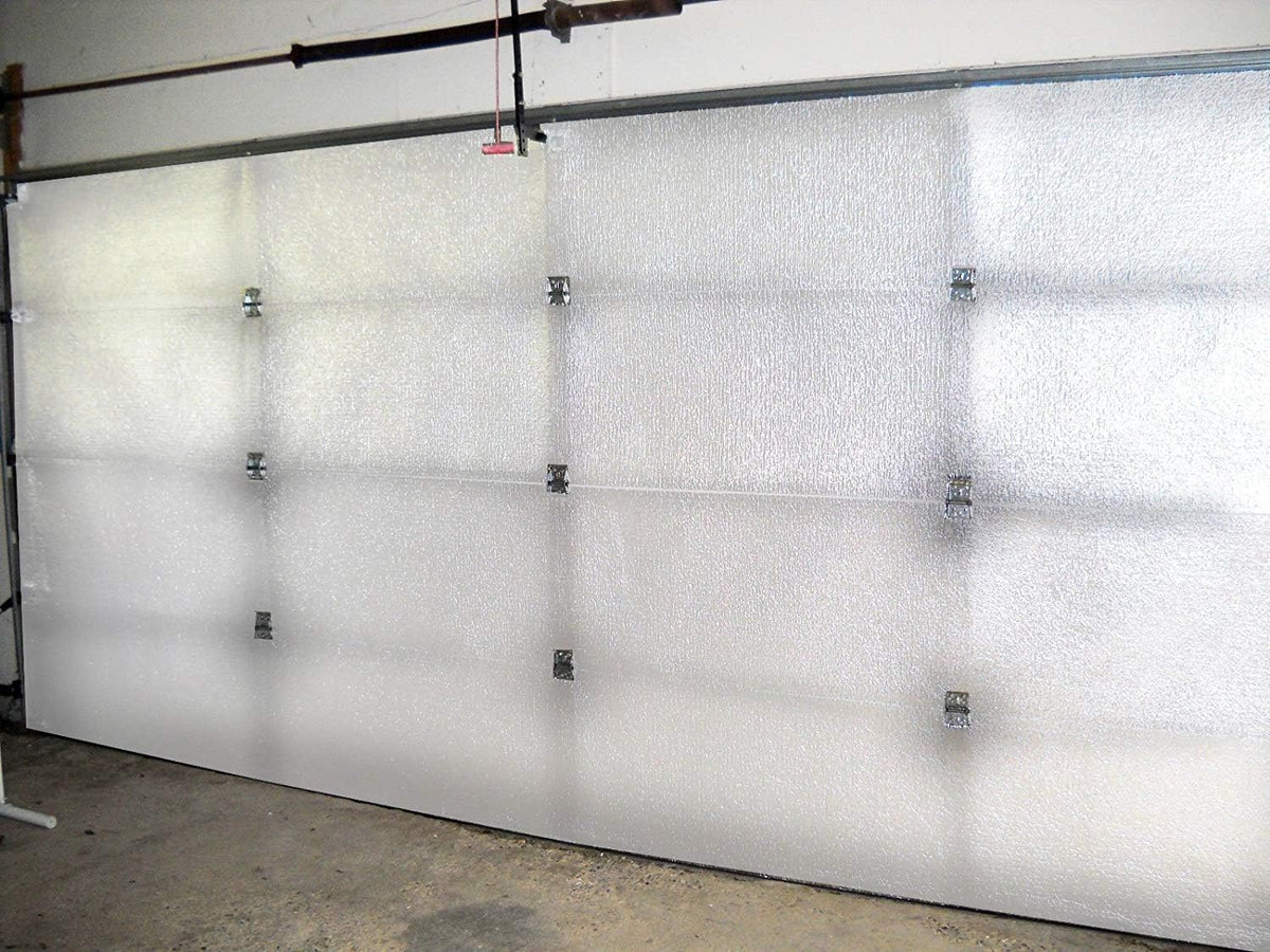 White Double Car Garage Door Insulation Foam Core Kit T381