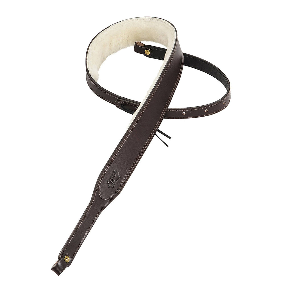 Leather Banjo Strap Dark Brown Y593